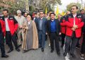 ‍ حضور پرشور مردم ورامین در مراسم راهپیمایی ۱۳ آبان
